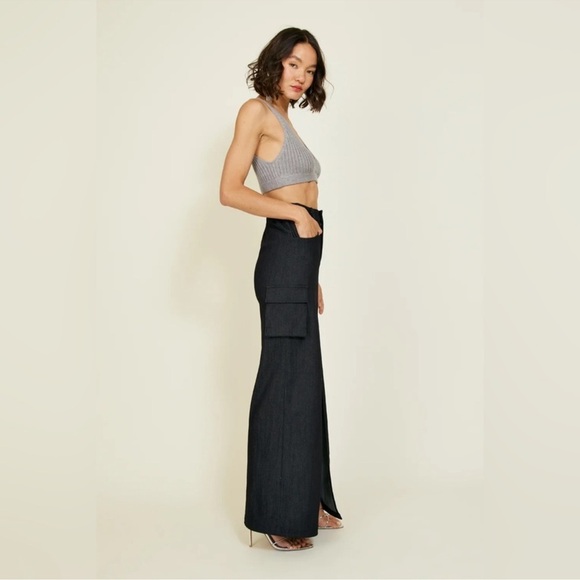 New NWT Line and Dot Mora Maxi Skirt in Charcoal Size XS - Picture 13 of 16